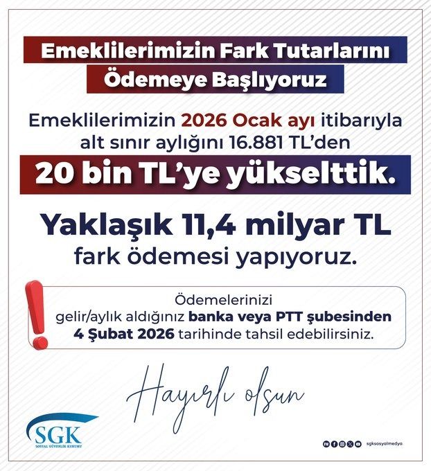 Emekli maaşı alanlar dikkat
