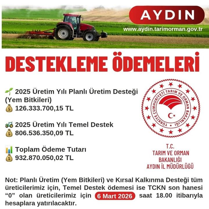 Aydınlı üreticilere müjde!