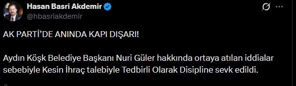AK Parti’den Nuri Güler hamlesi 