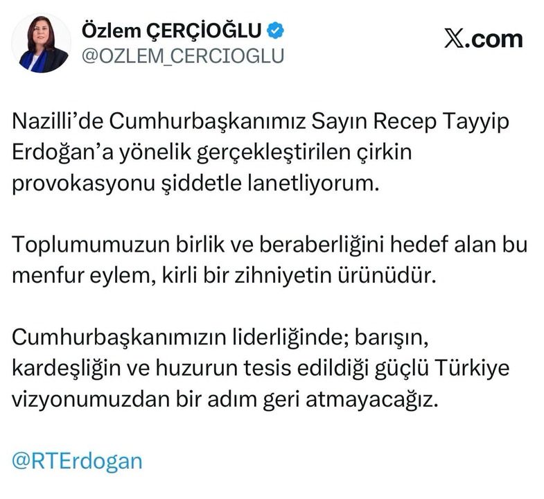 Başkan Çerçioğlu:Çirkin provokasyonu şiddetle lanetliyorum