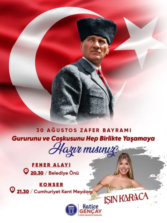Didim Belediyesi, 30 Ağustos Zafer Bayramı’nı coşkuyla kutlayacak